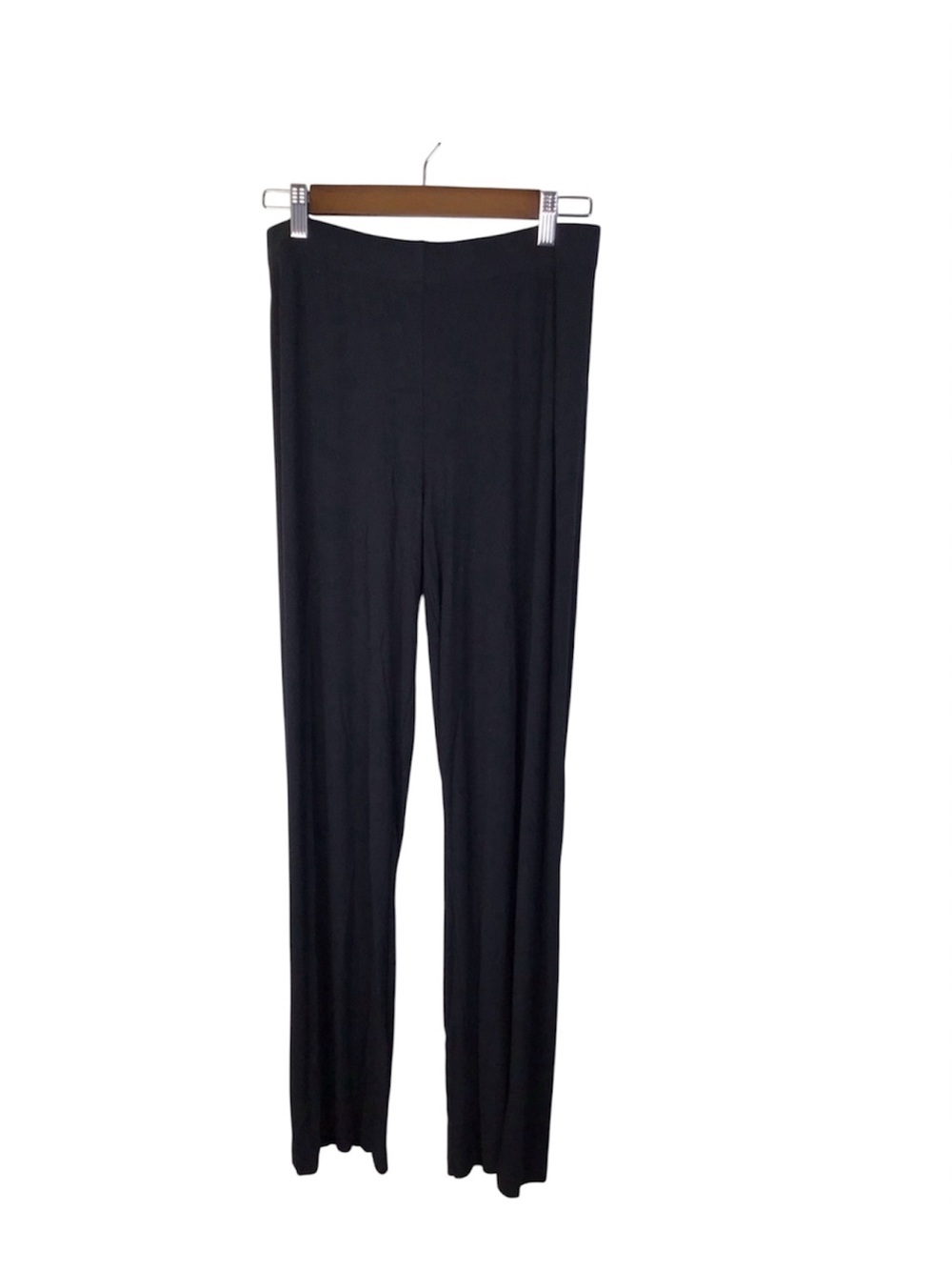 Skims Ribbed Knit Pants in Black Size Small.